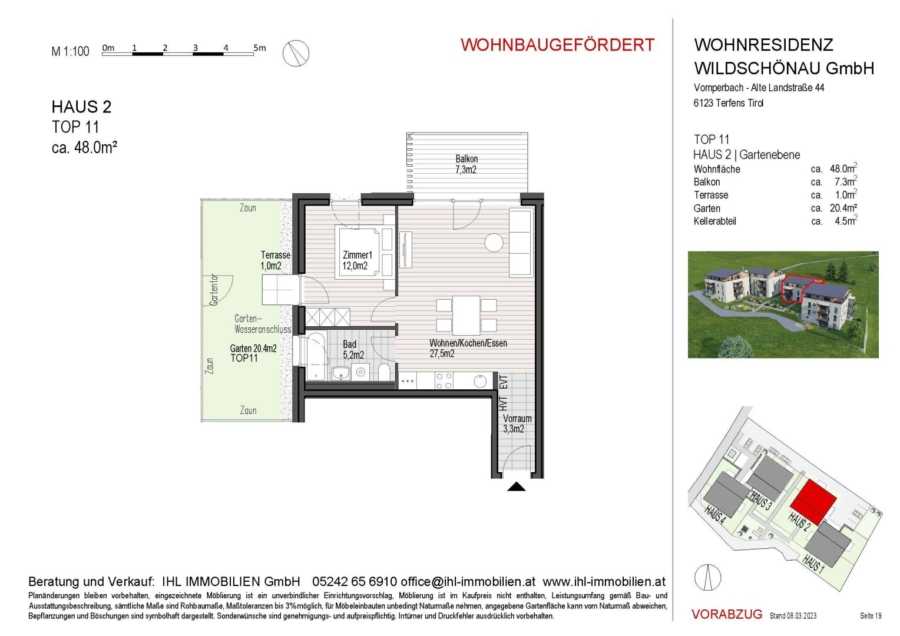 Top 11 - 2-Zimmer, EG - WOHNBAUGEFÖRDERT - Grundriss