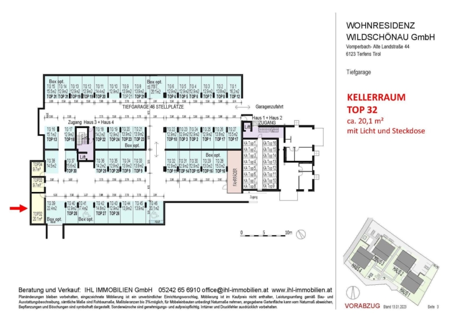 Kellerraum Top 23 - Grundriss