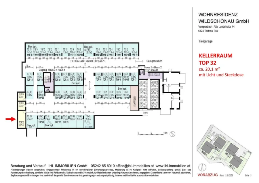 Kellerraum Top 23 - Grundriss