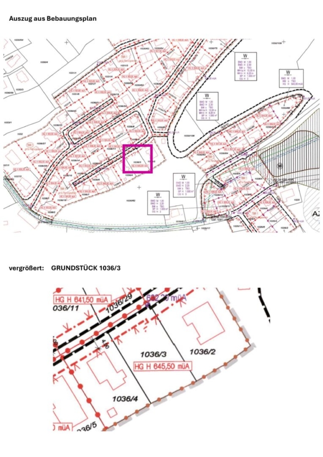 Baugrundstück am Waldrand von Weer - Grundriss