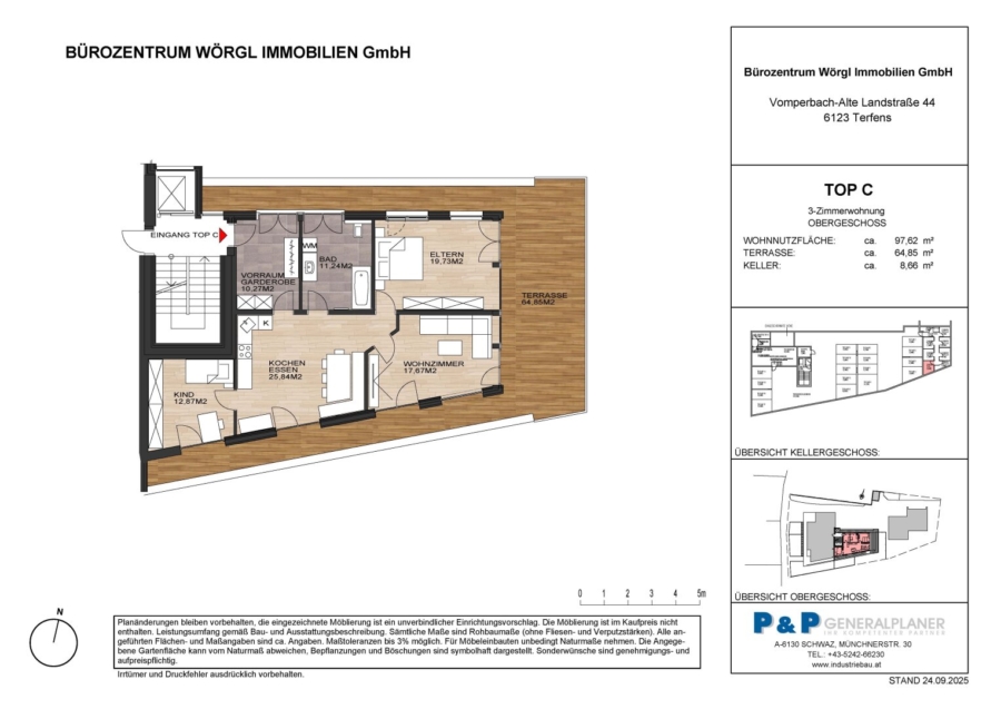 TOP C - 3-Zimmer-Wohnung - 1. OG - Grundriss