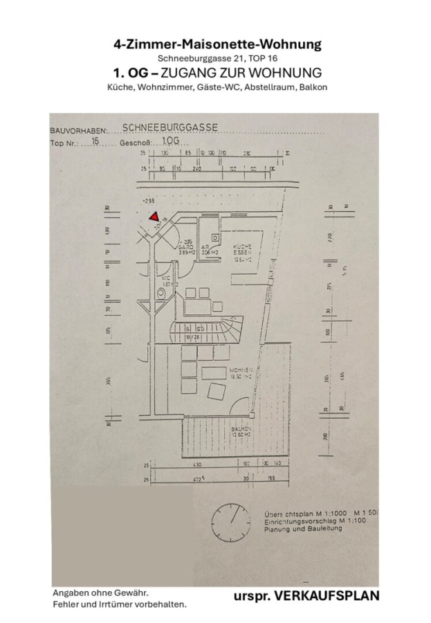 4-Zimmer-Maisonette-Wohnung in Alt-Hötting - Grundriss