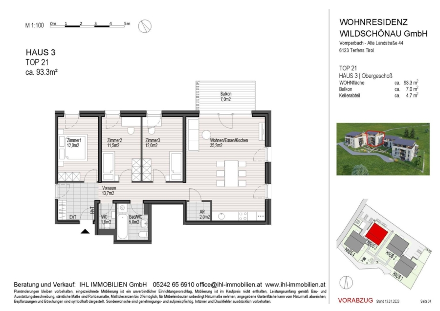 Top 21 - 4-Zimmer, 2. OG - Grundriss