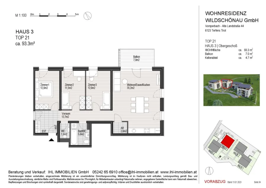 Top 21 - 4-Zimmer, 2. OG - Grundriss