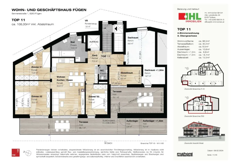Top 11 - 4-Zimmer, DG - Grundriss
